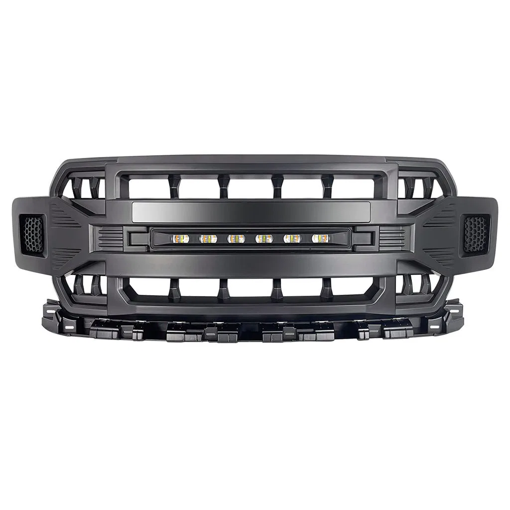 AMFMAA00120 – AMERICAN MOD Grille, With Light Cutouts Matte Black ABS Plastic With Super Bright Off-Road LED Light Ba...